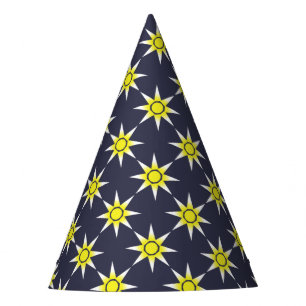 Yellow White Magic Sun Product Party Hat
