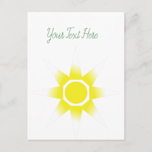 Yellow White Magic Sun Product Postcard