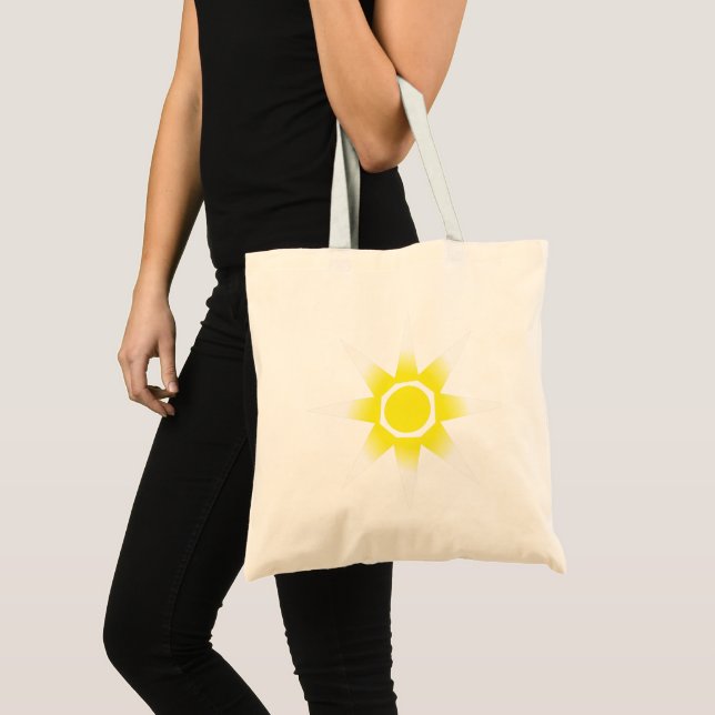 Yellow White Magic Sun Product Tote Bag (Front (Product))