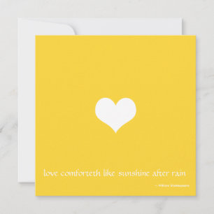 Yellow & White Minimalist Save the Date Card