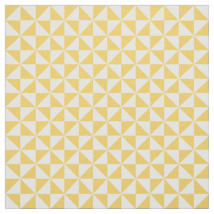 Yellow White Modern Triangles Pattern Fabric