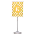 Yellow White Monogram Polka Dot Pattern