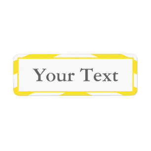 Yellow & White Stickers or Labels w/ Custom Text