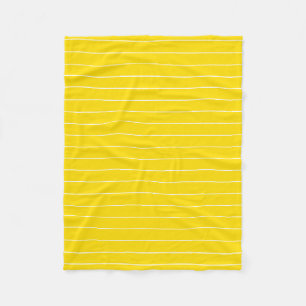 Yellow White Stripe Trend Colours Template Elegant Fleece Blanket