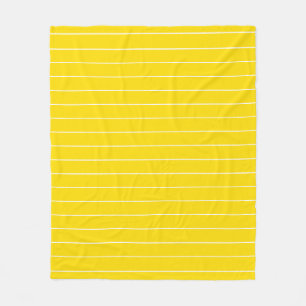 Yellow White Striped Template Trend Colours Elegan Fleece Blanket