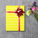Yellow White Thin Horizontal Striped Wrapping Paper<br><div class="desc">Yellow and White Thin Horizontal Striped Wrapping Paper</div>