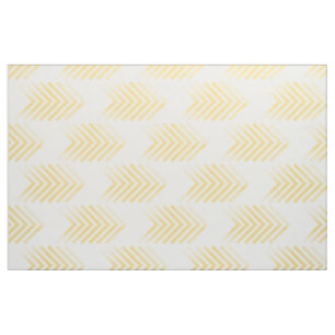 Yellow White Tribal Arrow Pattern Fabric