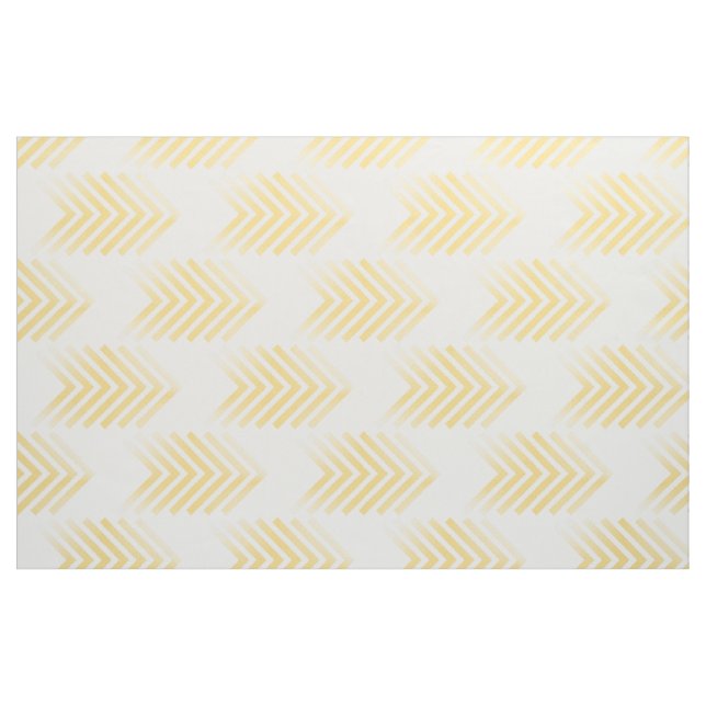 Yellow White Tribal Arrow Pattern Fabric (Fat Quarter)