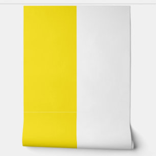 Yellow White Vertical Big Stripes Pattern  Wallpaper