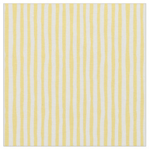 Yellow & White Wonky Stripes Fabric