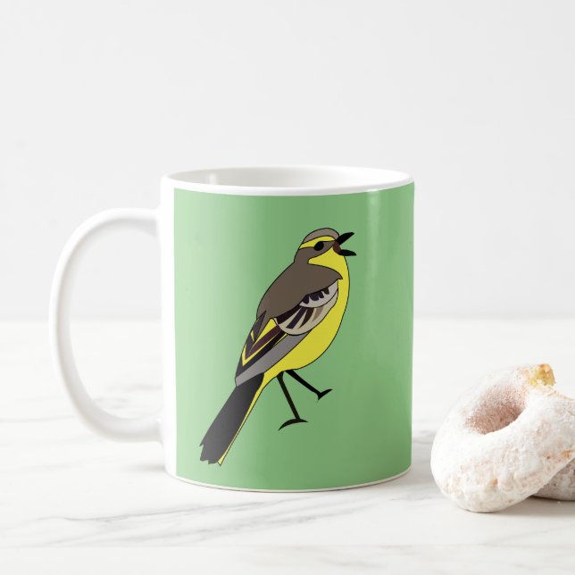 Yellow Wild Bird Coffee Mug (With Donut)