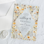 Yellow Wildflower Boho Wedding Acrylic Invitations<br><div class="desc">Infuse your wedding with the warmth and charm of nature with our Rustic boho floral acrylic wedding invitations. These invitations set the perfect tone for your day, featuring delicate yellow watercolor wildflowers entwined in a breathtaking design, complemented by an elegant text template. The highlight? You can easily personalise these to...</div>