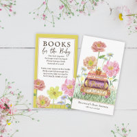 Yellow Wildflower Books for Baby Shower Bookmark