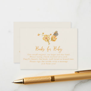 Yellow Wildflower Books for Baby Shower Insert 