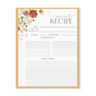 Yellow Wildflower Bridal Recipe Binder Page