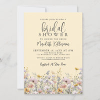Yellow Wildflower Bridal Shower