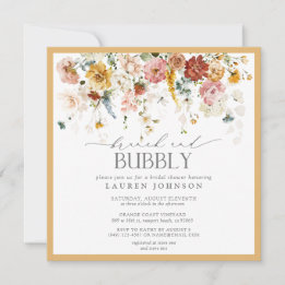 Yellow Wildflower Brunch & Bubbly Bridal Shower Invitation