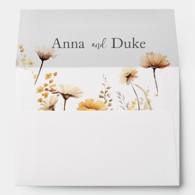 Yellow Wildflower Envelope (Back (Bottom))