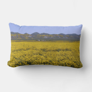 Yellow Wildflower Field Landscape Outdoor Cushion