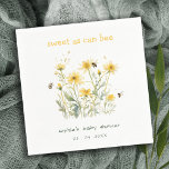 Yellow Wildflower Sweet As Bee Neutral Baby Shower Napkin<br><div class="desc">If you need any other matching product or customisation,  kindly message via Zazzle.</div>