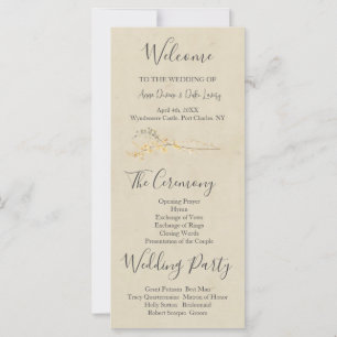 Yellow Wildflower Wedding Program