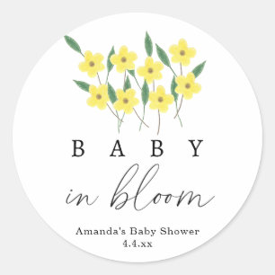 Yellow Wildflowers - Baby in bloom Classic Round Sticker