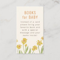 Yellow Wildflowers Baby Shower Book Request