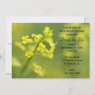 Yellow Wildflowers Bridal Shower Invitation