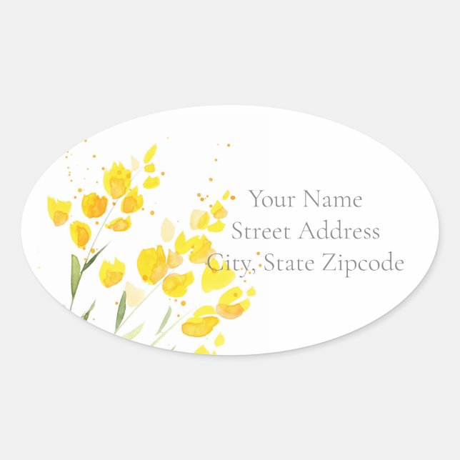 Yellow Wildflowers labels (Front)
