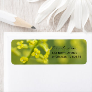 Yellow Wildflowers Return Address Label