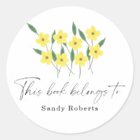 Yellow Wildflowers - This book belongs to
