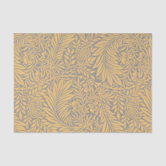 YELLOW William Morris FERN PATTERN Tissue Paper (Front)