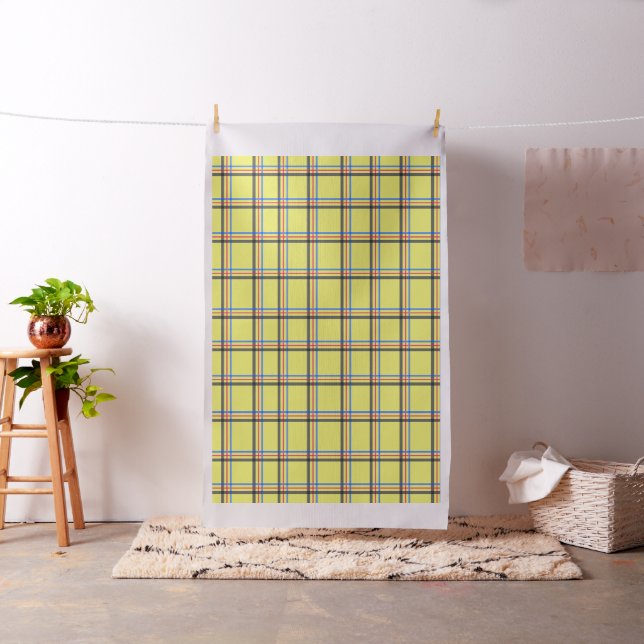 Yellow  Windowpane Pattern Fabric (In Situ)