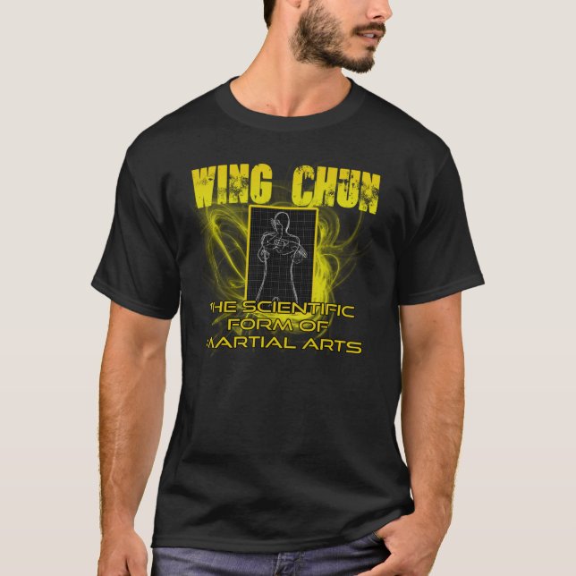 Yellow Wing Chun Scientific Form of Martial Arts T-Shirt (Front)
