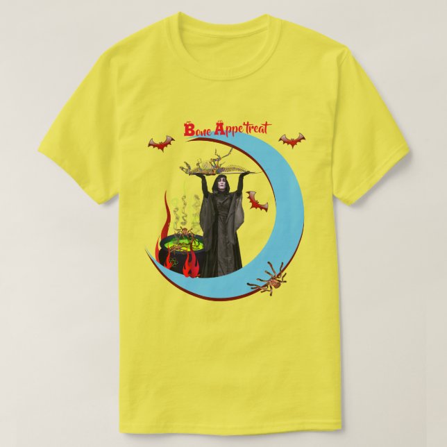 Yellow Witch Feast (Unisex) Halloween T-Shirt (Design Front)