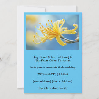 Yellow Witchhazel Wedding Invitation