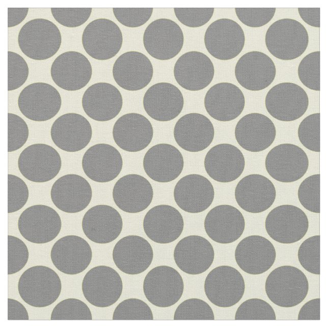 Yellow with polka grey dots fabric (Close Up)