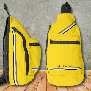 Yellow with Stripes Sling Bag