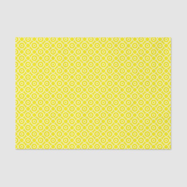Yellow With White Circles Tissue Paper (Front)