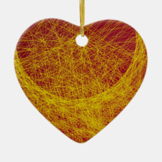 yellow  wood abstract art ceramic tree decoration