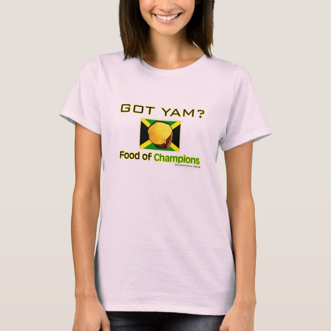 Yellow Yam Food of World's Fastest People T-Shirt (Front)