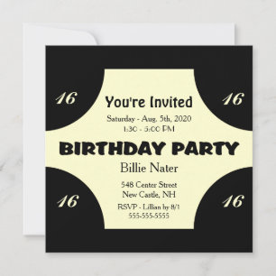 Yellow Year Birthday Invitation