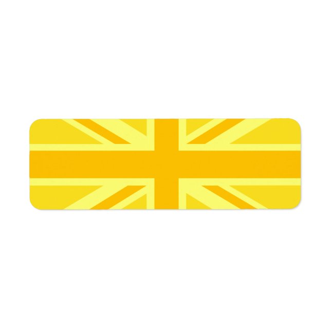 Yellow Yellow Union Jack British Flag Background (Front)