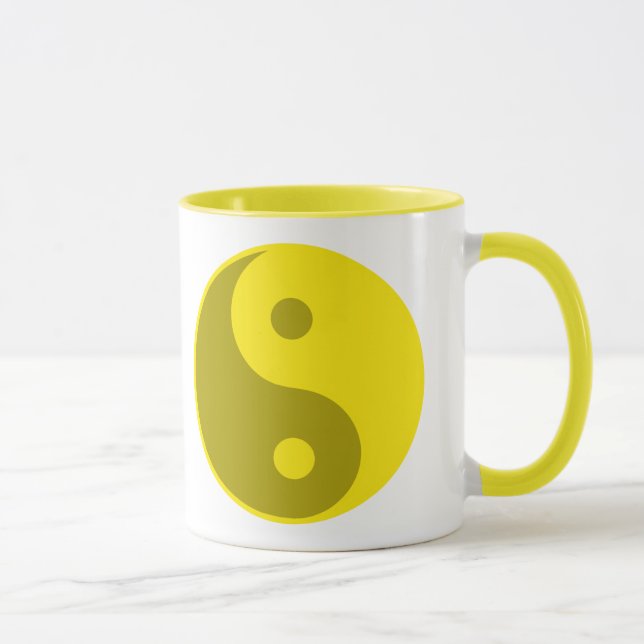 Yellow Yin Yang Mug (Right)