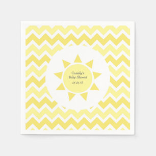 Yellow You are my sunshine theme party Napkin