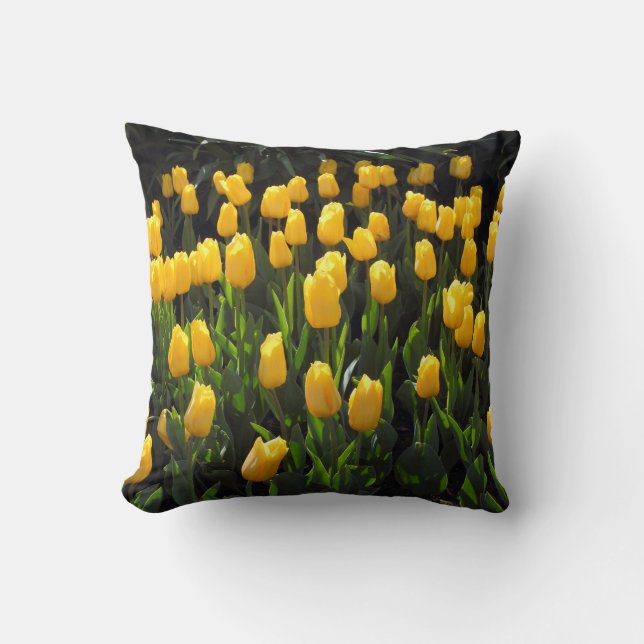 Yellow Yulips Cushion (Front)