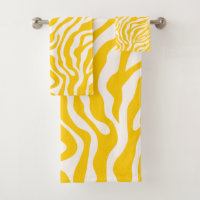 Yellow Zebra Stripes Preppy Wild Animal Print