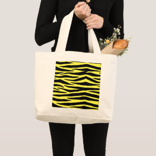 Yellow Zebra Stripes Tote Bag