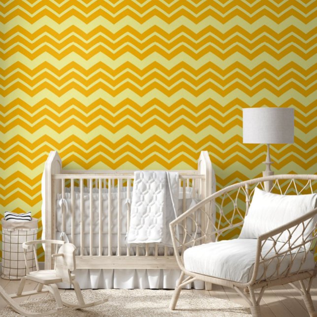 Yellow Zigzag Chevron Pattern Design  Wallpaper (Creator Uploaded)