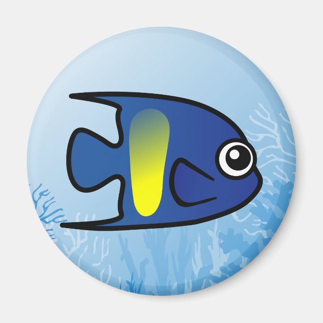 Yellowbar Angelfish Magnet (Front)